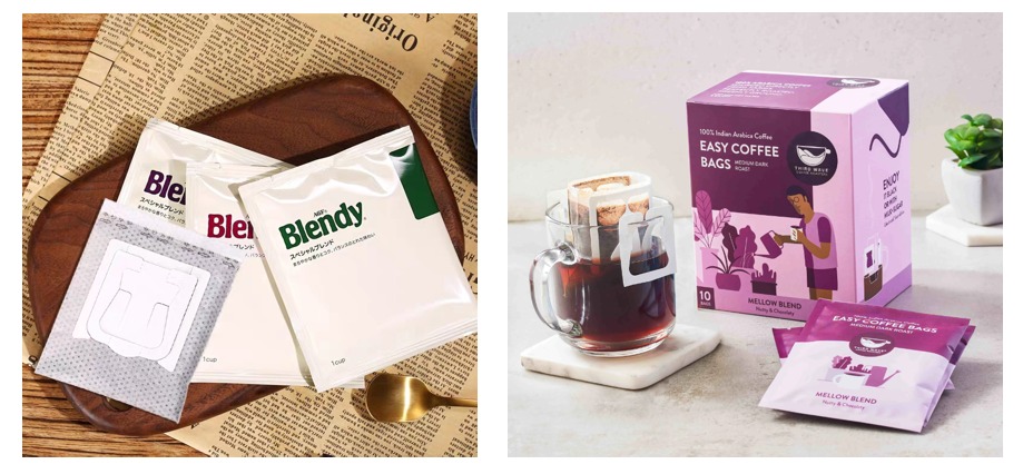 Sobre exterior de caf&eacute; por goteo